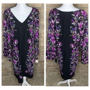 INC Plus Size V-neck Bell Sleeve Shift Dress - A68